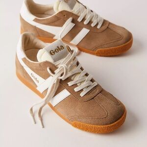 Gola Elan Women's Tan and White Sneakers